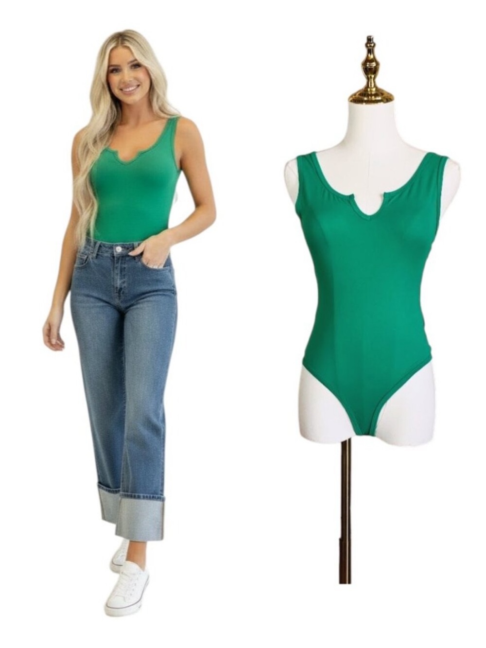 Zenana Outfitters Emerald Thong Bottom Bodysuit